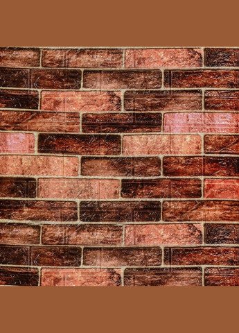 Самоклеящаяся 3D панель под коричневый катеринославский кирпич 3080x700x3мм (3DPanda-1768) Sticker Wall (323155107)
