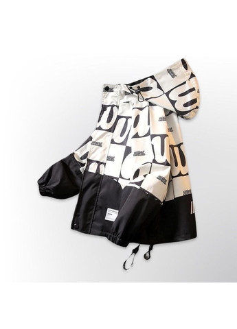 Чорно-біла демісезонна вітровка No Brand