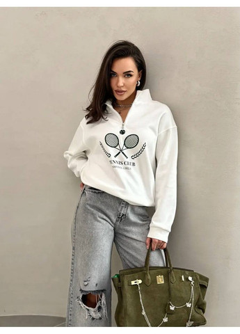 Молочный свитшот женский Гермес молния (364503751)