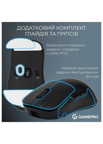 Мышка (GM022B) GAMEPRO Asgard Loki Wireless/USB Black (366652213)