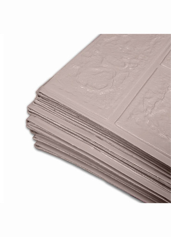 Самоклеющаяся декоративная 3D панель под кирпич розовое золото в рулоне 20 м 20000x700x3 мм 3D Loft (302236040)