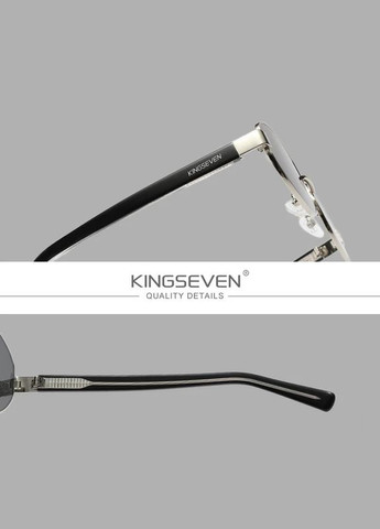 Поляризаційні сонцезахисні окуляри для чоловіків та жінок 7589 Gold Green KINGSEVEN (334848536)