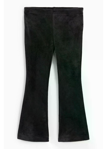 Дитячі теплі велюрові лосини кльош для дівчинки Чорні (25082745) C&A (361244001)