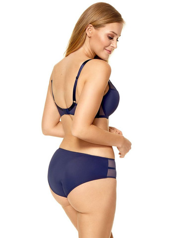 Синий женский бюстгальтер полумягкий Kinga с косточками полиамид, хлопок, полиэстер