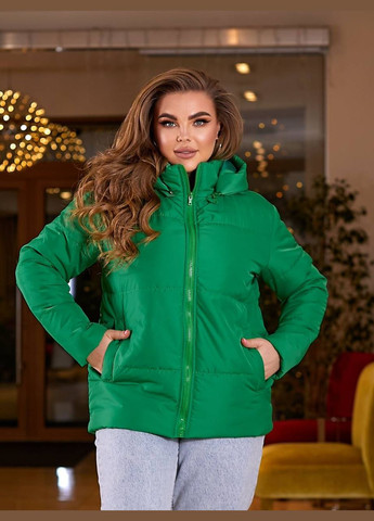 Зелена женская весенняя куртка цвет трава р.48/50 450009 New Trend