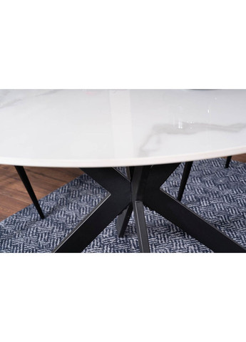 Стіл обідній TALIA Білий (ефект мармуру) / Чорний діаметр 90 TALIABC90 Signal (372178208)