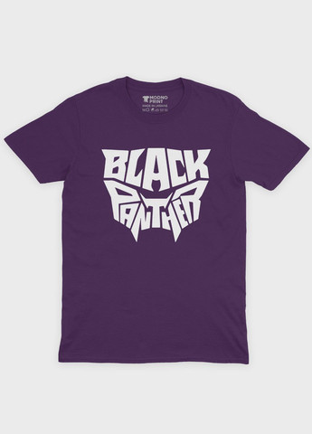 Фіолетова демісезонна футболка для хлопчика з принтом супергероя - чорна пантера (ts001-1-dby-006-027-006-b) Modno