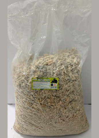 Гигиенический наполнитель (подстилка) опилок, стружка лиственных деревьев для всех видов грызунов ТМ WitoPets 33 л No Brand (320950340)