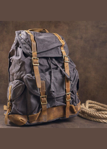 Похідний рюкзак canvas 20110 Сірий Vintage (328449848)