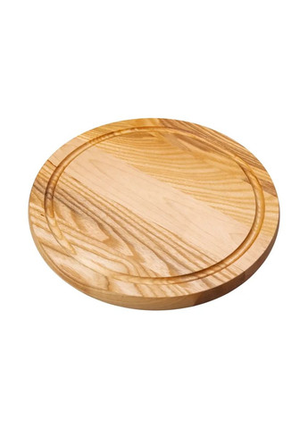 Обробна дерев'яна дошка кругла 25 см для подачі нарізки ясен C10W250 (A-033371) LUGI (354825521)