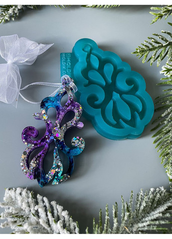 Молд Вензель для новорічних іграшок на ялинку силіконова форма для епоксидної смоли No Brand (370566880)