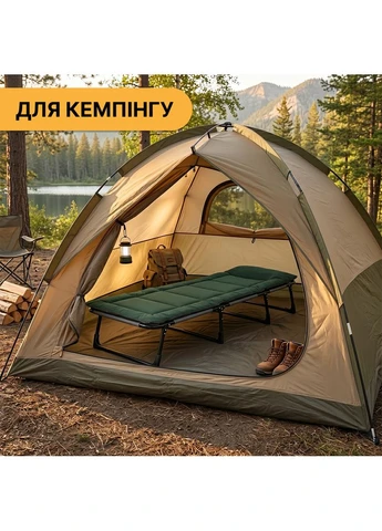 Розкладне ліжко (розкладачка) з вбудованим матрацом Khaki (LB-FB-S1-KHA) LEOBRO (401891207)