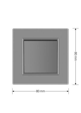 Вимикач універсальний 1-клавішний сірий скло 250В 10А (VL-С7FCMKS-2IP) Livolo (370985083)