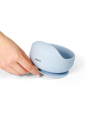 Мисочка силиконовая с присоской, синий BabyOno 1481/01 (328402040)