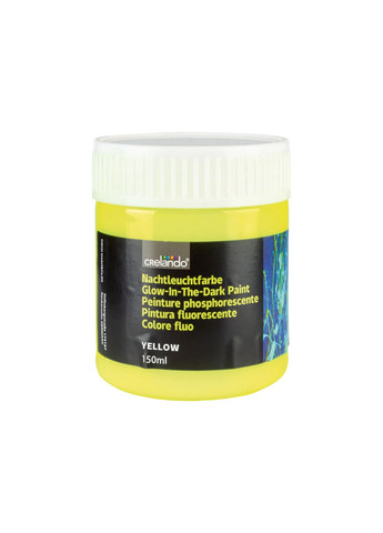 Неонова фарба що світиться в темряві 150 мл жовтий Crelando (314536033)
