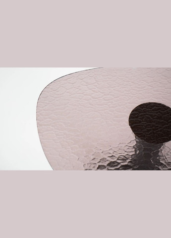 Стіл журнальний Малібу S венеціанське коричневе скло, нога метал графіт Prestol (352267763)