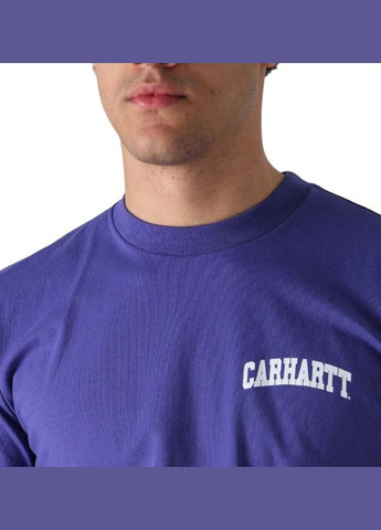Фиолетовая футболка wip s/s university script t-shirt Carhartt