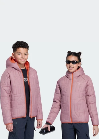 Фиолетовая демисезонная куртка terrex kids xperior climawarm padded adidas