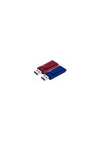 USB флеш накопитель 2x32GB Store'n'Go Slider Red/Blue USB 2.0 (49327) Verbatim 2x32GB Store'n'Go Slider Red/Blue USB 2.0 (366699611)