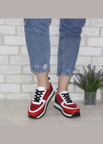 Красные демисезонные женские кроссовки Fashion