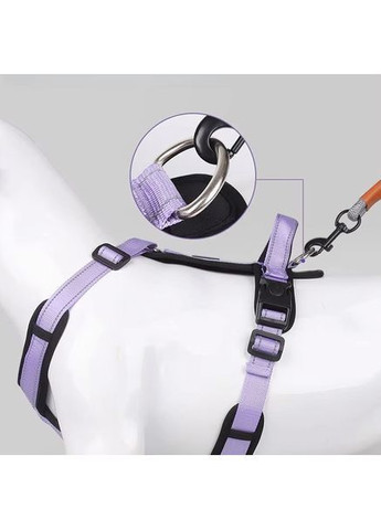 Шлея для собак Duomm A1, анатомическая со светоотражающей лентой, регулируемая L, Фиолетовый No Brand (373444021)