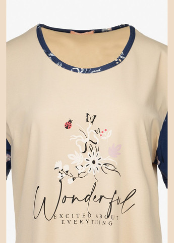 Ночная рубашка женская 5881 Бежевый shop (2000990964373) Rubina (317290995)