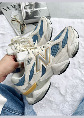 Кросівки жіночі і чоловічі New Balance 9060 Beige Blue | Нью Беланс 9060 бежеві No Brand бежеві демісезони (341089774)