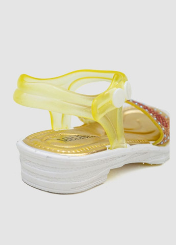 Золотые босоножки детские Ager со стразами