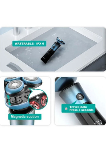 Чоловіча електробритва 326 акумуляторна для вологого і сухого гоління 5W водонепроникна з плаваючими голівкам VGR (325407795)