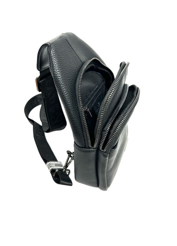 Мужская сумка Bradford из эко-кожи 6681 черная 29х16х8 No Brand (371682747)