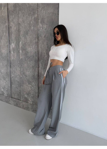 Штани з лампасами костюмка,пояс позаду на резинці Україна (355793818)