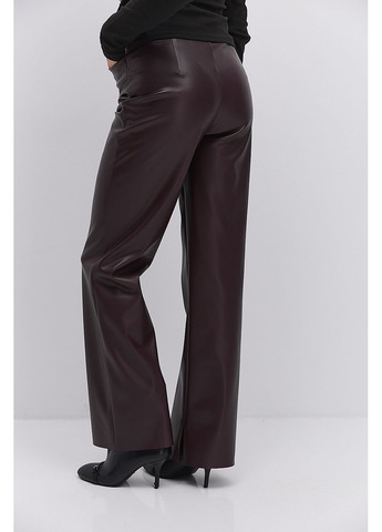 Женские кожаные бежевые брюки с разрезами внизу Arjen (370602278)