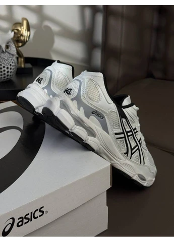 Черно-белые asics white black No Brand Gel-NYC