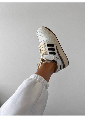 КРОССОВКИ ЖЕНСКИЕ ADIDAS FORUM 84 LOW BROWN АДИДАС ФОРУМ 84 No Brand белые демисезоны (367176930)