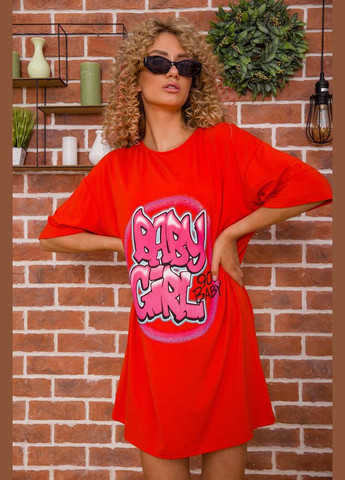 Коралова літня жіноча вільна футболка, коралового кольору, Ager