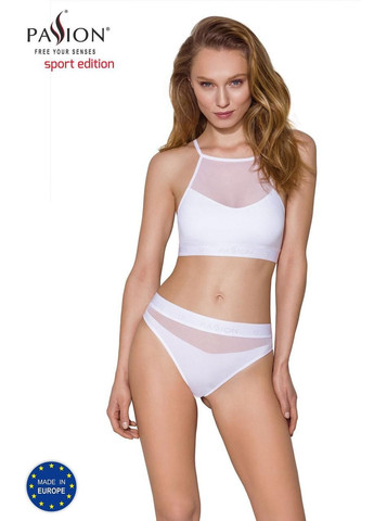 Белый демисезонный трусики с прозрачной вставкой ps006 panties white, size s Passion