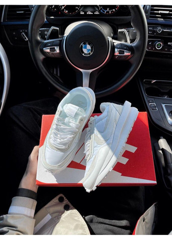 КРОССОВКИ ЖЕНСКИЕ NIKE SACAI LD WAFFLE WHITE НАЙК No Brand бежевые демисезоны (367173239)