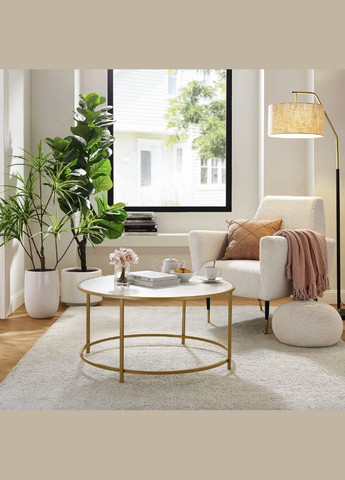 Журнальный столик Oskar круглый золото Leobert (323136250)