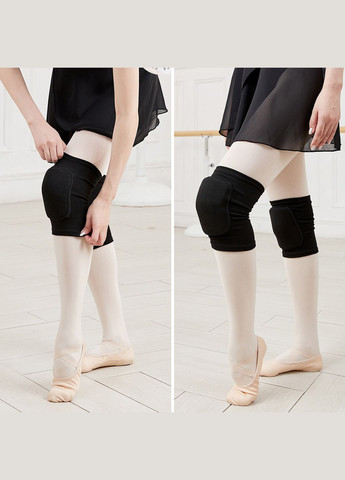 Наколінники 2шт. на балет, стрейчинг, фітнес однотонні чорні 99010 No Brand (307930653)