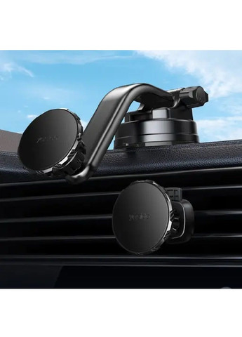 Держатель магнитный для телефона с креплением присоской на торпедо стекло воздуховод в машину автомобиль (478994-Prob) Unbranded (315386744)