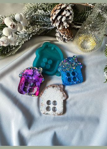 Молд украинская избушка форма для новогодних игрушек на елку силиконовая форма для эпоксидной смолы No Brand (370566660)