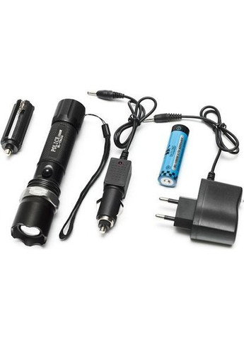 Ручний ліхтар "поліцейського" BL-T8626-XPE-S дальність 500 метрів з стробоскопом Чорний (54114) Bailong (364925204)