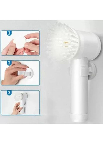 Электрическая щетка для мойки и различных поверхностей аккумуляторная с насадками White No Brand (350349248)