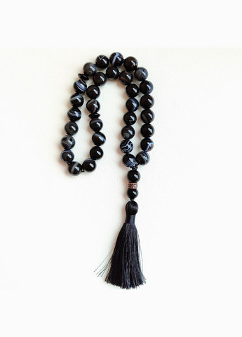 Чотки із Чорного агату глазкового d 12мм No Brand (331293588)