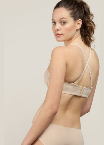 Бежевий безшовний безшовний бюстгальтер балконет Gisela з кісточками