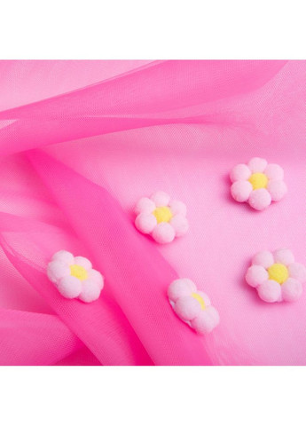 Тканина фатин євро 300 см 15 г/м2 легка декоративна для суконь, костюмів, декору V-H12 рожевий IDEIA (366089584)