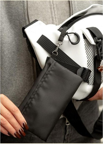 Спортивная сумка на пояс через плечо женская из экокожи большая Белый 35055 Sambag (335007990)