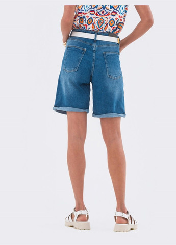 удлинённые джинсовые шорты синие Dressa (293508653)
