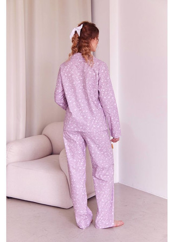 Рожева всесезон піжамний бавовняний костюм з брюками beatrice Forly