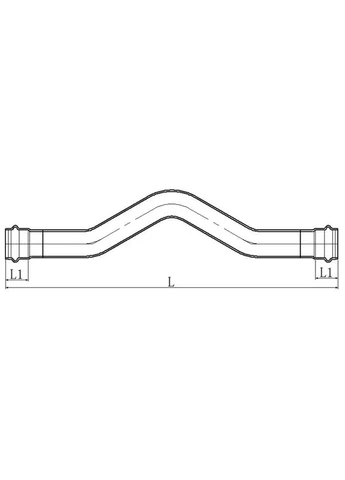 Обвід дворозтрубний KQ.O28-2 Press-Inox AISI 304 28x28 (KR6445) KOER (399428843)